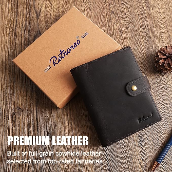 Vitus Full Grain Leather Passport Wallet, Travel Document Organizer - Image 2