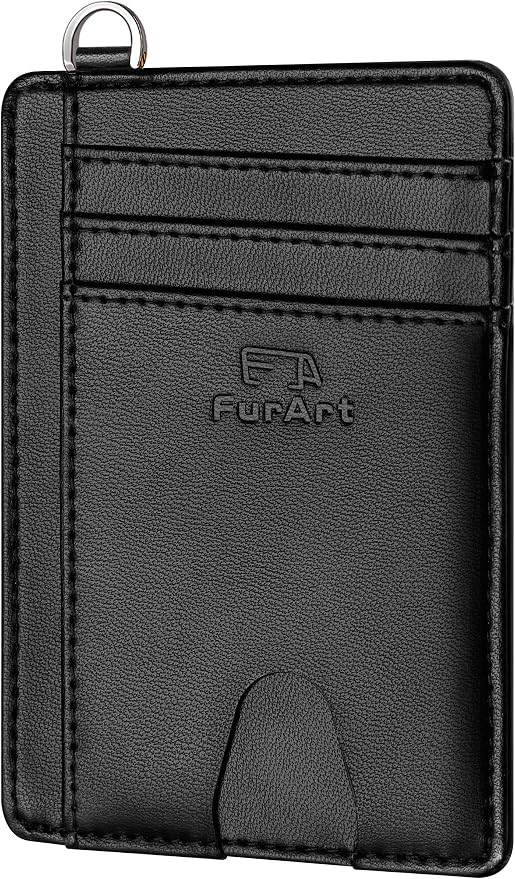 FurArt Slim Minimalist Wallet RFID Credit Card Holder by FurArt