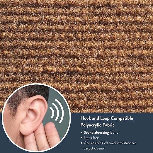 Angeles, Quiet Divider with Sound Sponge 48" x 10' Wall in Natural Tan - Image 6