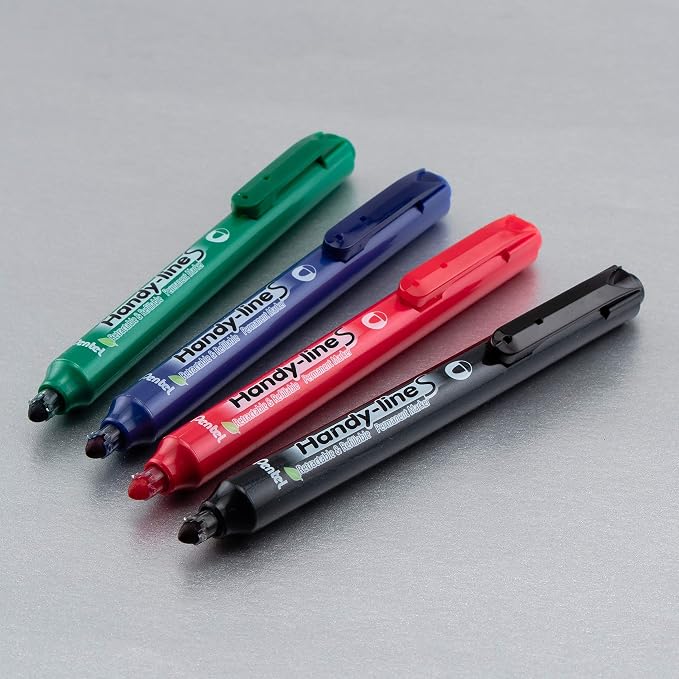 Pentel Handy-line S Retractable and Refillable Permanent Marker, Bullet Tip - Image 8