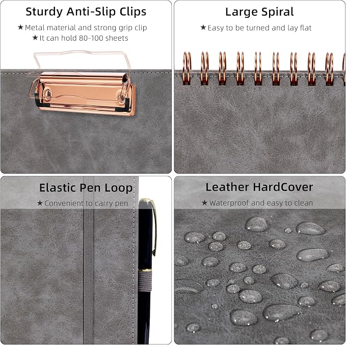 Ospelelf Grey Foldable Clipboard Folio - Image 4