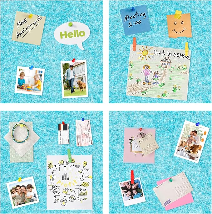 AKTOP Cork Bulletin Board 12x12, 1/2" Thick Felt Cork Board Tiles 6 Pack - Image 4