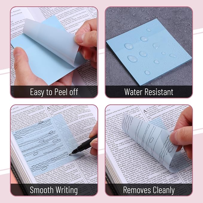 Mr. Pen- Transparent Sticky Notes, 12 Pads, 600 Sheets | See Through - Image 4