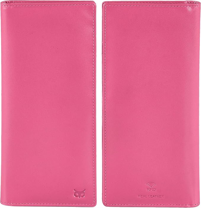 Long Wallet for Men Women Real Leather Bifold RFID Stylish Slim Handmade 2 ID - Image 5