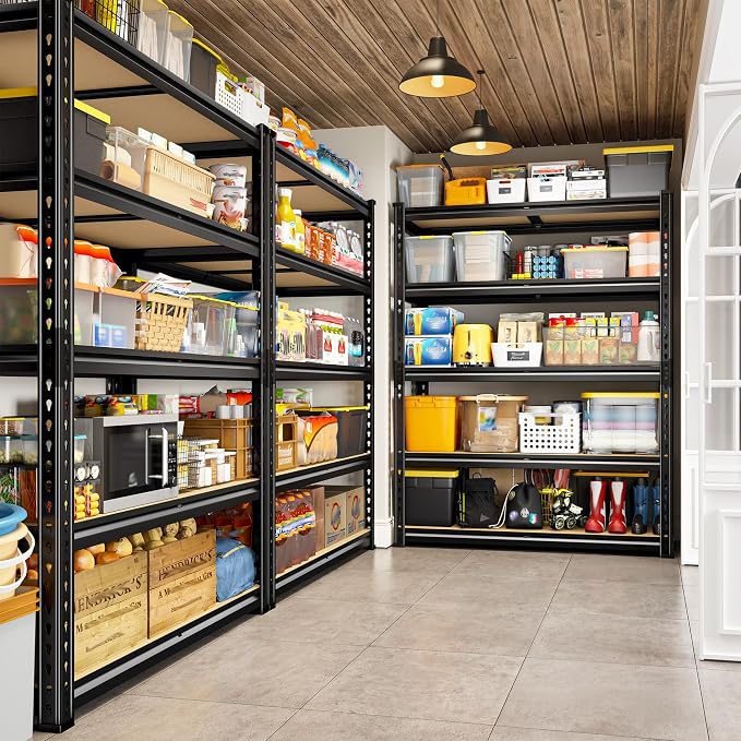 REIBII 2400LBS Garage Shelving Heavy Duty 5 Tier Storage Shelves Adjustable - Image 2