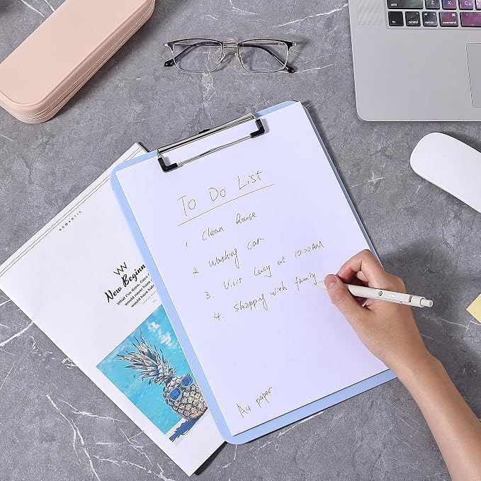 Mr. Pen- Plastic Clipboard, 12.5” x 9”, Cyan Blue, Clipboard Plastic | - Image 6