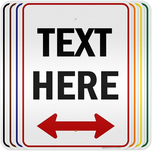 Custom Arrow, Custom Directional Sign, Two Way Arrow, 18x24 Inches, 3M EGP by MySignCenter