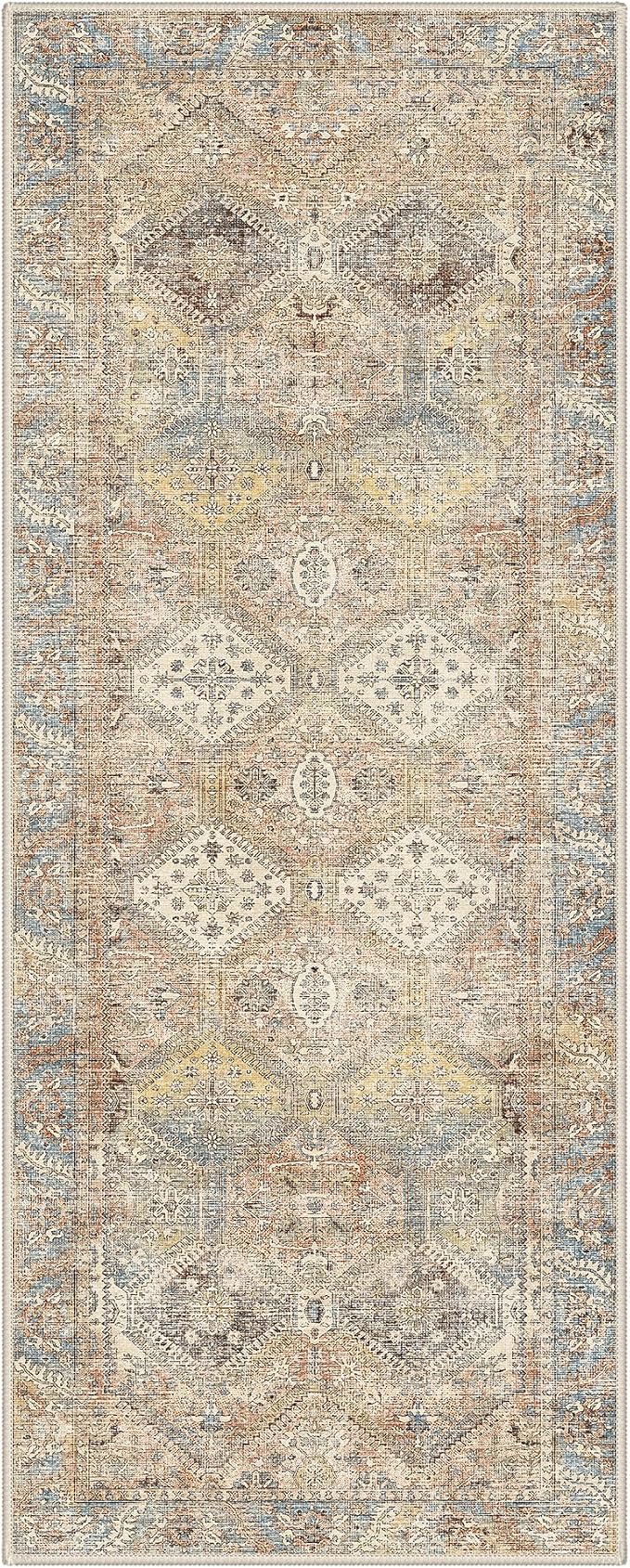 GENIMO Runner Rug 2x7 Non Slip Machine Washable Hallway Runner Vintage Rug - Image 5