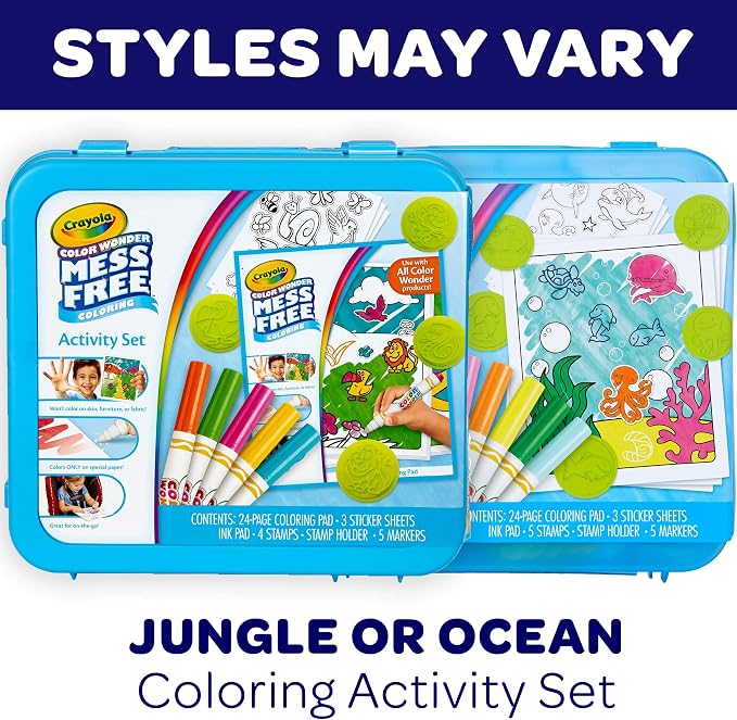 Crayola Color Wonder Mess Free Coloring Activity Set, Travel Art Kit, Gift - Image 3