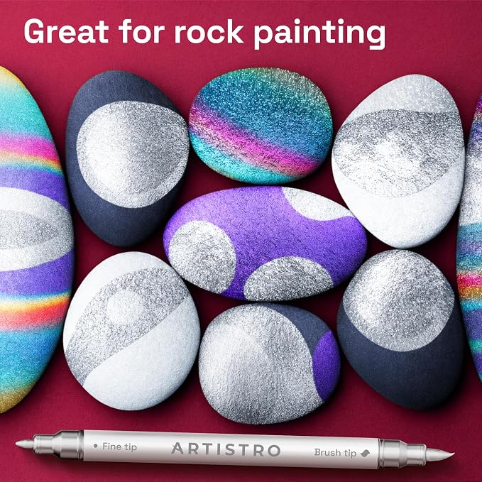 ARTISTRO 24 Silver Acrylic Paint Markers - Image 7