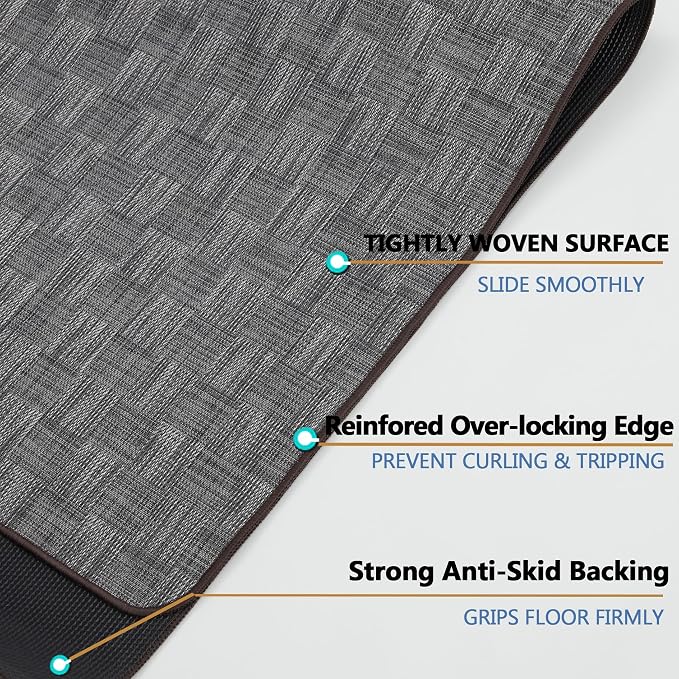 Chair Mat for Hardwood & Tile Floor, Anti Slip, Floor Protector for Home Office - Image 3
