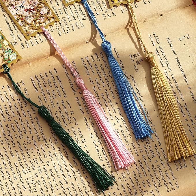4 Pieces Metal Bookmarks with Tassel - Image 7