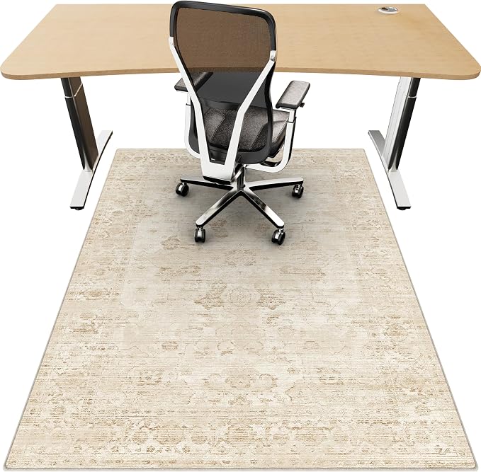 Office Chair Mat for Hardwood Floor, Non-Slip Under Desk Mat Rug for Rolling by Unknown