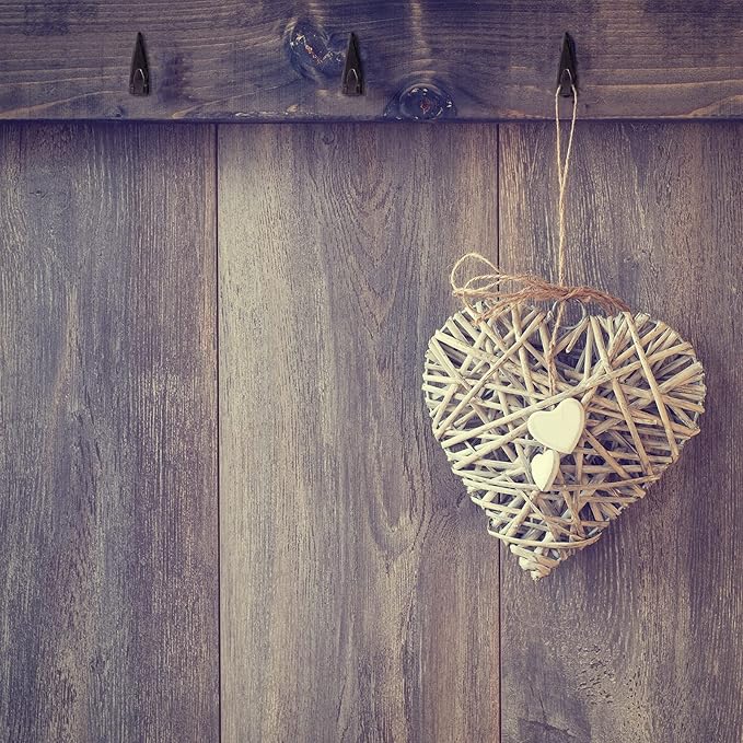 Ferraycle 30 Pieces Metal Push Pin Hangers 20 lbs Picture Hooks Zinc Alloy Thumb Tacks Hanging Hooks with Nails for Home Office Fabric Wall Wooden Board (Black)-DeskLoop Office