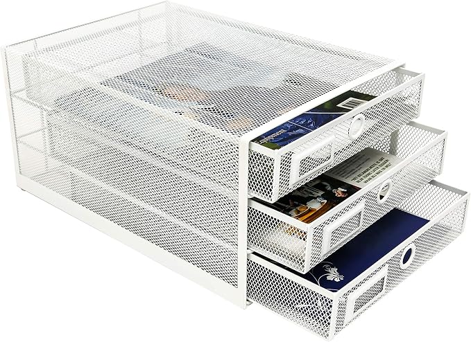 Exerz Paper Sorter 3 Drawer Wire Mesh A4 / Desk Multifunctional Desk - Image 6