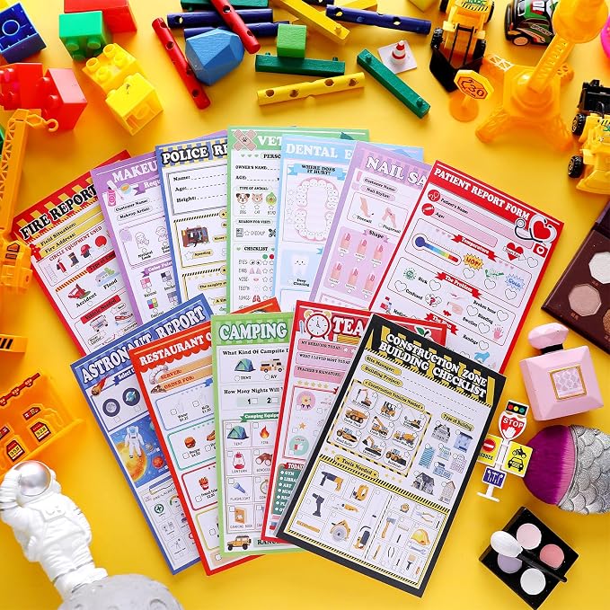 Eaasty Kids Pretend Play Notepads 4 x 6 Inch Pads - Image 2