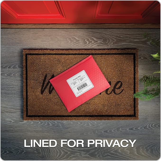 Quality Park Bubble Mailers, 6 x 9 Shipping Envelopes, Water Resistant Red Poly - Image 5