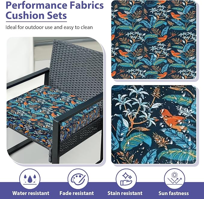 IPYNBAP Outdoor Chair Cushions Set of 4 -Waterproof Outdoor Seat Cushions - Image 3