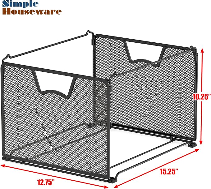 Simple Houseware Mesh Hanging File Folder Organizer 15.25" D x 12.75" W - Image 3