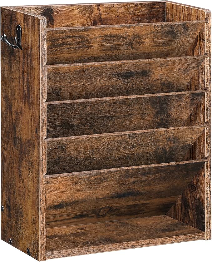CHOEZON Wall File Organizer, 6-Tier Vertical Mount Hanging Holder by Choezon