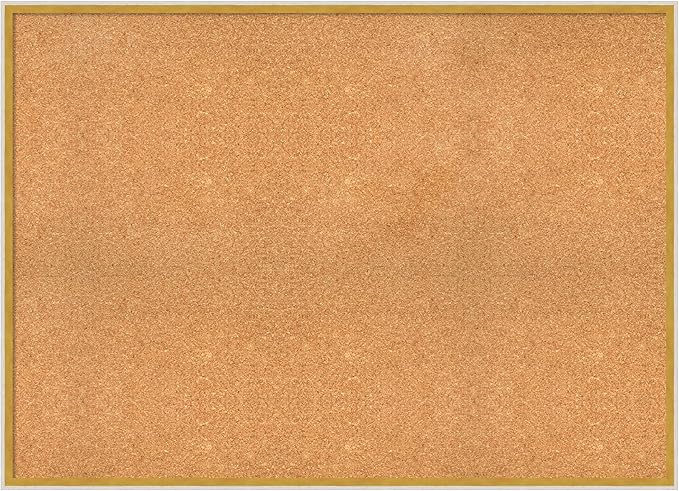 Amanti Art Natural Cork Board for Wall, 31x43 Vision Board with White Frame, Oversize Corkboard Office Decor for Home Organization, Modern Corkboard Pinboard to Display Items for Home Organization in-DeskLoop Office