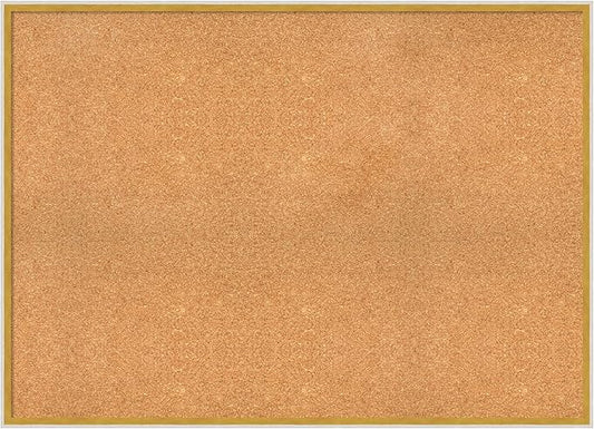 Amanti Art Natural Cork Board for Wall, 31x43 Vision Board with White Frame, Oversize Corkboard Office Decor for Home Organization, Modern Corkboard Pinboard to Display Items for Home Organization in-DeskLoop Office