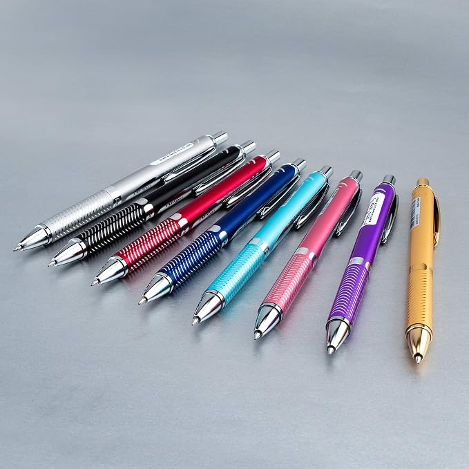 Pentel Energel Alloy Retractable Liquid Gel Pen, Medium Line, 1 Pack - Image 7