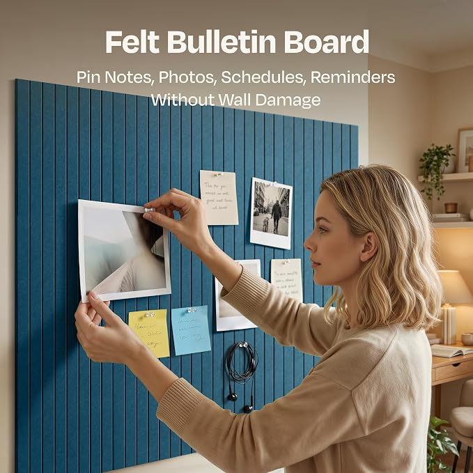X-Large Cork Board Alternative 12-Pack Felt Bulletin Board Thick and Decorative - Image 2