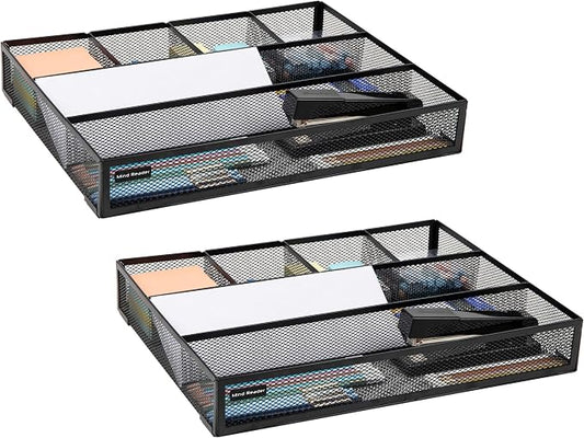 Mind Reader Drawer Organizer, Desk Org, Utensil Organizer, Metal Mesh by MindReader