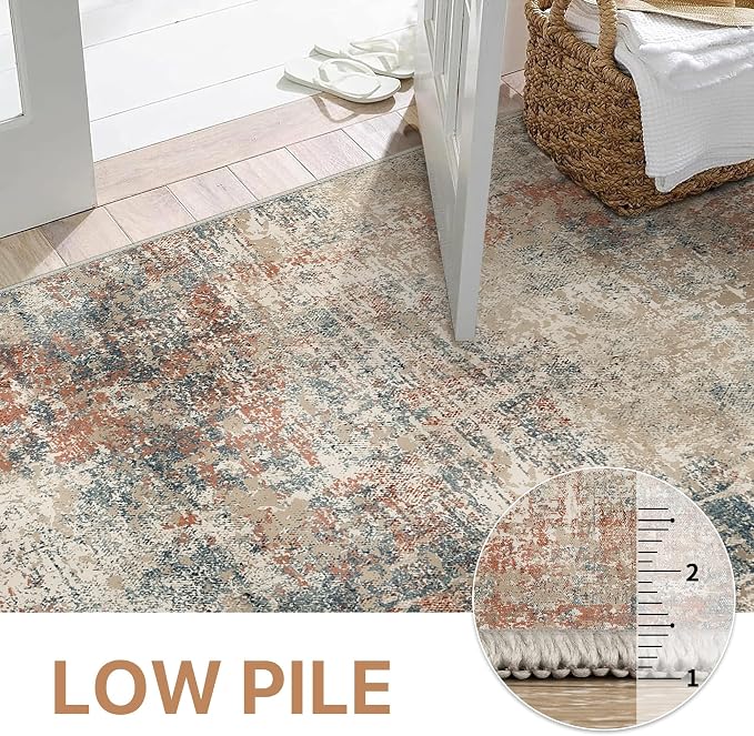 GENIMO Washable Area Rugs for Living Room, 6x9 Modern Non Slip Rugs, Low Pile - Image 8