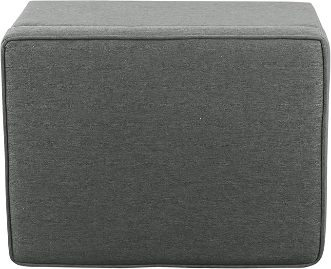 Home Decor | Dinah Collection Modern Storage Ottoman | Ottoman with Storage for Living Room & Bedroom (Grey)-DeskLoop Office