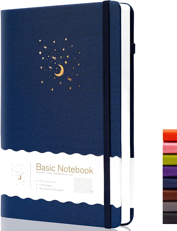 CAGIE Lined Journal Notebook for Work, Hardcover Notebook Journal by CAGIE