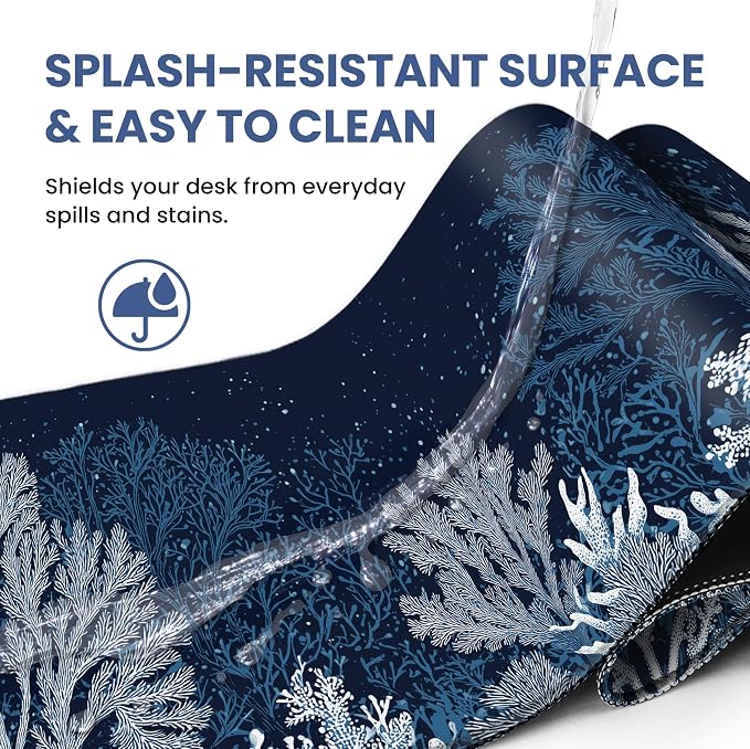 Aesthetic Desk Mat, Cute Ocean Reef Desk Pad Protector - Image 5