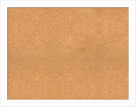 Amanti Art Natural Cork Board for Wall, 29x37 Vision Board with White Frame, Large Corkboard Office Decor for Home Organization, Casual Corkboard Pinboard to Display Items for Home Organization in-DeskLoop Office