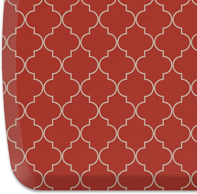 GelPro Elite Premier Anti-Fatigue Kitchen Comfort Floor Mat, 20x72, Trellis Red Chile Stain Resistant Surface with Therapeutic Gel and Energy-Return Foam for Health & Wellness-DeskLoop Office
