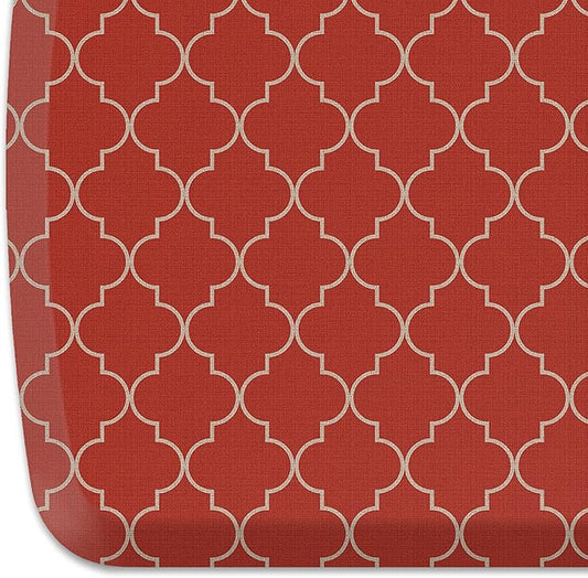 GelPro Elite Premier Anti-Fatigue Kitchen Comfort Floor Mat, 20x72, Trellis Red Chile Stain Resistant Surface with Therapeutic Gel and Energy-Return Foam for Health & Wellness-DeskLoop Office