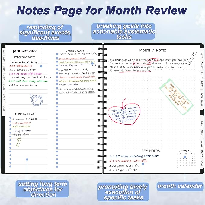 Monthly Planner 2026-2027, from Jul 2026-Dec 2027, 18 Months Calendar Book - Image 3