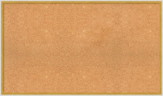 Amanti Art Natural Cork Board for Wall, 23x39 Vision Board with White Frame, Large Corkboard Office Decor for Home Organization, Modern Corkboard Pinboard to Display Items for Home Organization in-DeskLoop Office