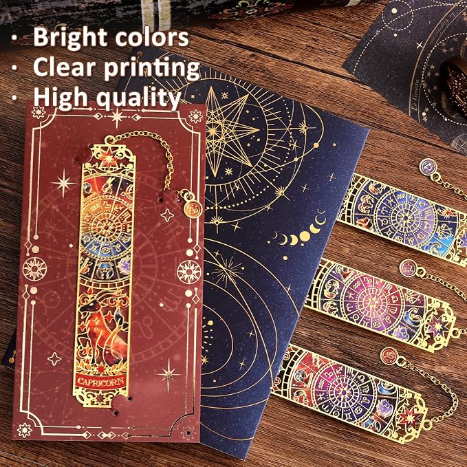 12 PCS Zodiac Theme Metal Bookmark - Image 5