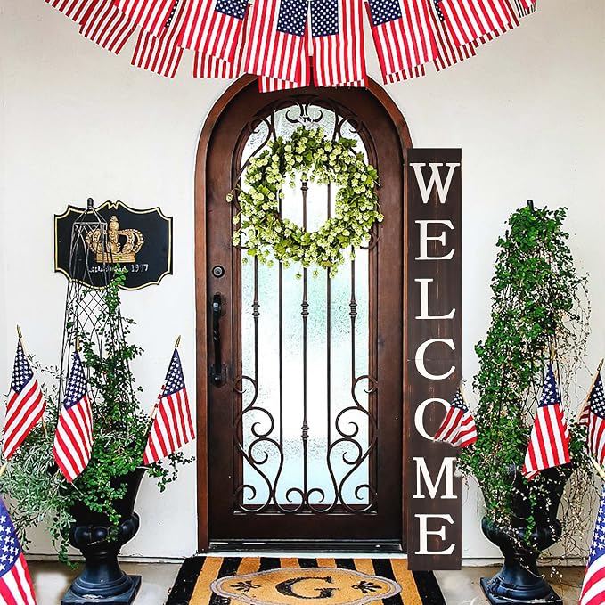 Tall Outdoor Welcome Sign for Front Door, 6ft Brown Welcome Sign, Rustic Tall - Image 6