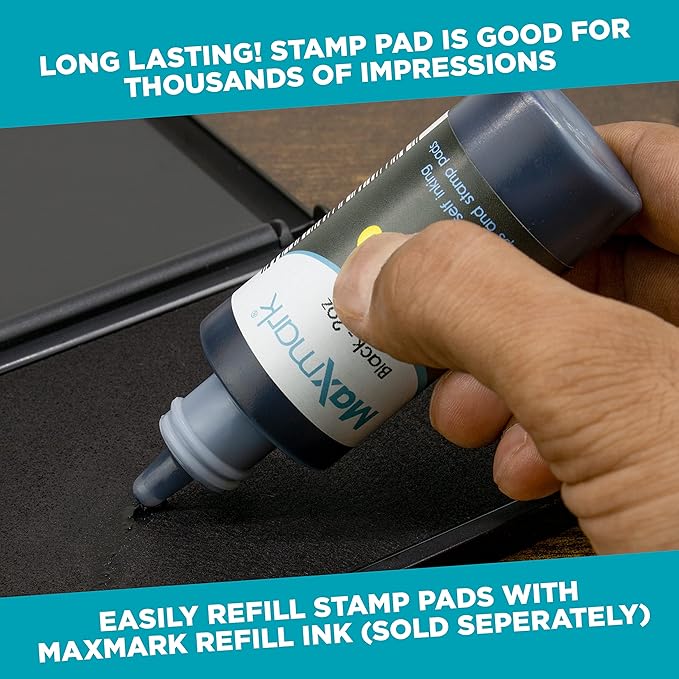 MaxMark Large Dry Stamp Pad - 2-3/4" by 4-1/4" - Premium Quality Felt Pad