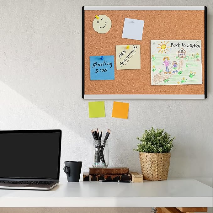 Amazon Basics Cork Bulletin Board, Pin Board - Image 9