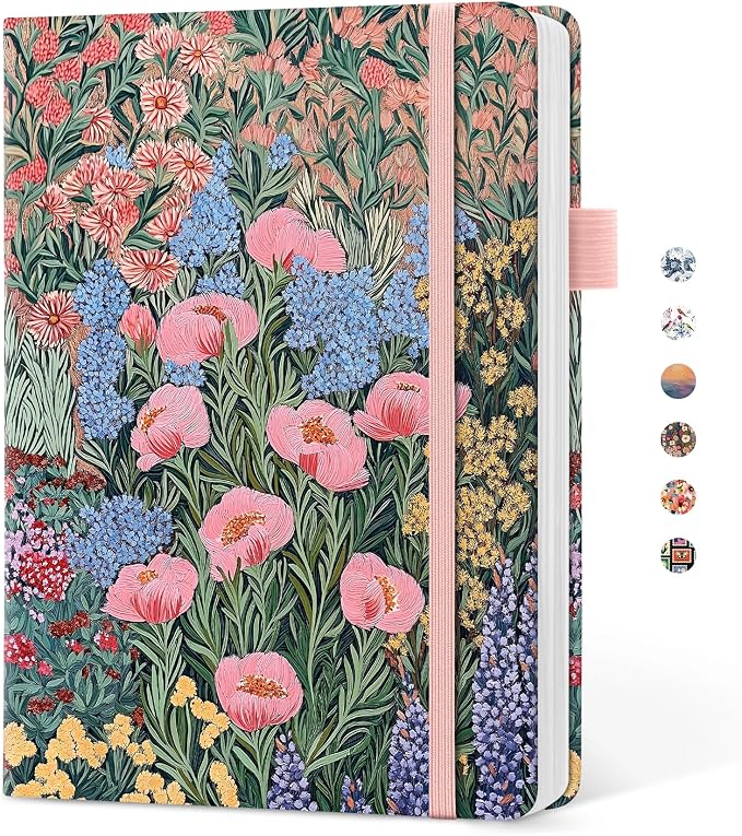 Pretty Lined Journal for Women, Aesthetic Cute Hardcover Leather Journal for by Taja