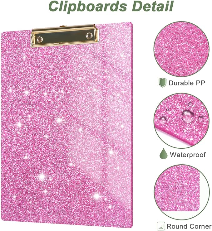 Rimilak Acrylic Glitter Clipboards, Sparkly Board - Image 4
