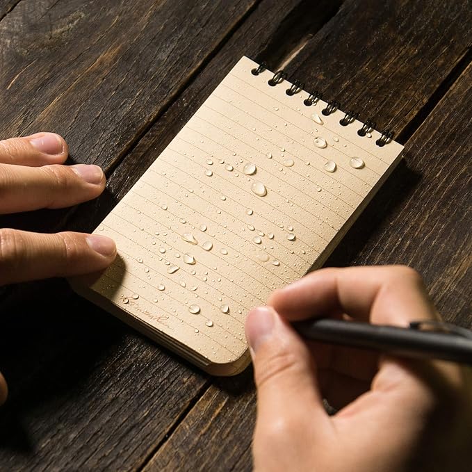 Rite In The Rain Weatherproof Top Spiral Notebooks, Tan Cover, 3 Pack - Image 8