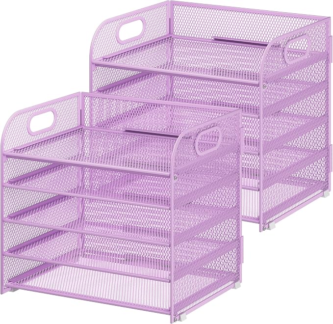 Cawukege 2 Pack 5 Tier Paper Organizer, Letter Tray - Image 9