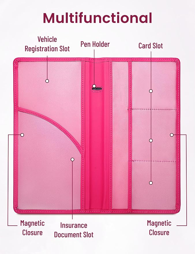 Yarnic Car Registration and Insurance Holder, Car Document Holder - Image 3