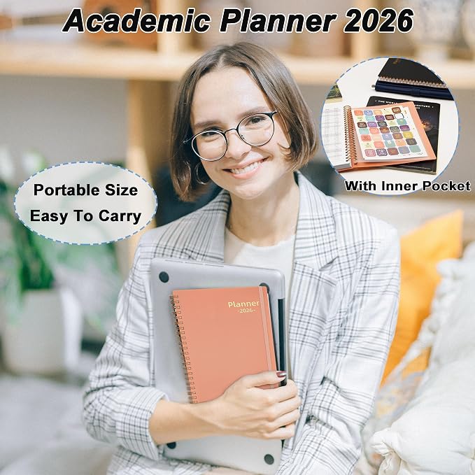 Day Planner 2026, Weekly and Monthly Planner 2026, Jan 2026-Dec 2026, 6.2" x - Image 6