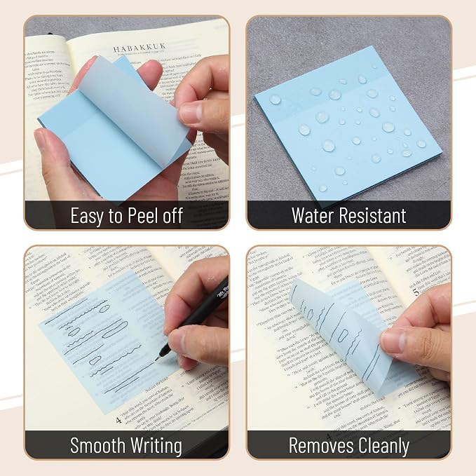 Mr. Pen- Transparent Sticky Notes, 12 Pads, 600 Sheets | See Through - Image 4