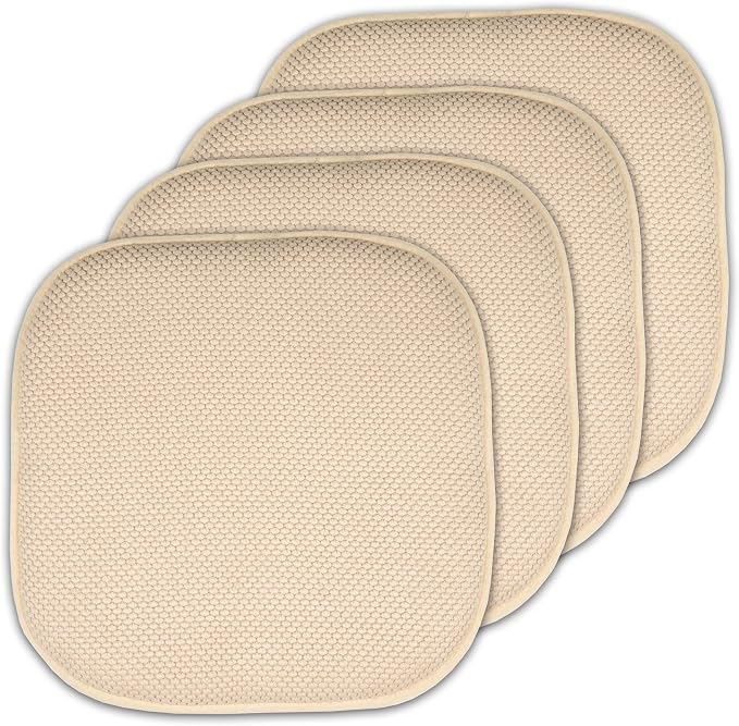 Sweet Home Collection Memory Foam Honeycomb Nonslip Back 16" x16" Chair/Seat by SweetHomeCollection